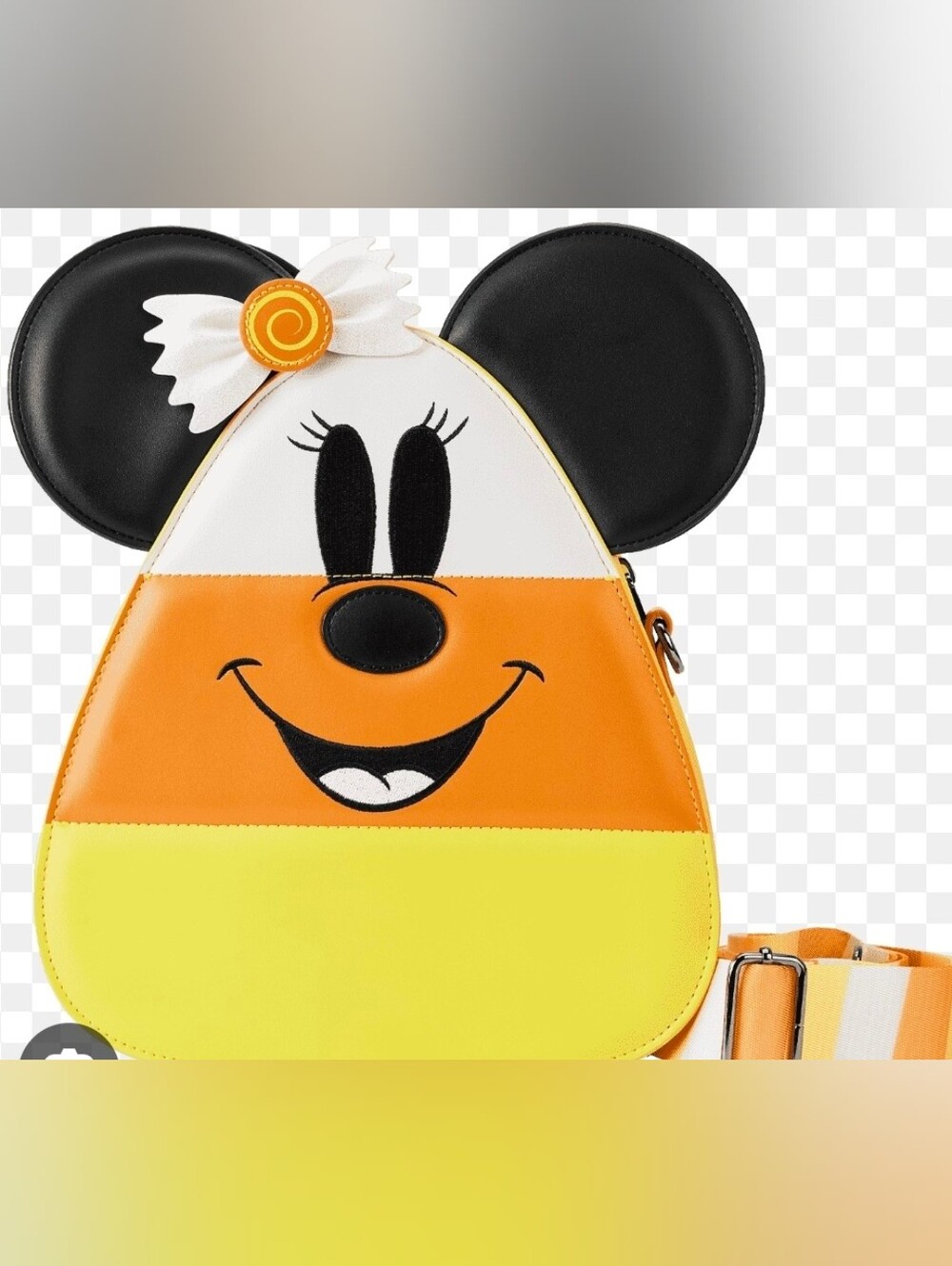 Loungefly Candy Corn Minnie Crossbody Backpack - Orange & Yellow